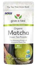 NOW Matcha Green Tea Powder, Organic 3 oz