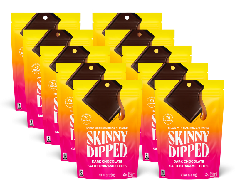 SkinnyDipped Bites - Dark Chocolate Salted Caramel Bites