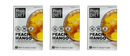 Three boxes of Proti DIET Peach-Mango concentrated drink mix are displayed, each showing nutritional information highlighting 15 grams of protein, 70 calories, and 2 grams of sugar per serving.