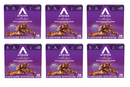 Six boxes of Atkins Endulge Pecan Caramel Clusters, each containing 10 individually wrapped packs, feature a rich chocolate coating and highlight low sugar and high fiber content.