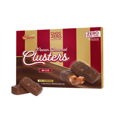 ChocZero Milk Chocolate Pecan Caramel Clusters, 8 oz