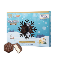 ChocZero Dark Chocolate Peppermint Creme Filled Snowflakes Truffles, 6.8 oz