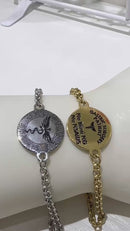 Gastric Surgery Medical Alert Bracelet with Dual-Engraved Disk and Caduceus Charm by BariatricPal
