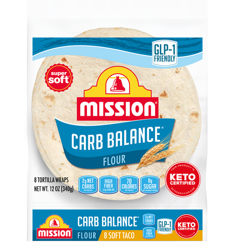 Tortillas suaves bajas en carbohidratos Mission Foods - Harina, 7.5 pulgadas / Un paquete