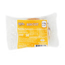 A wrapped ThinSlim Foods Biscuit with a yellow label.