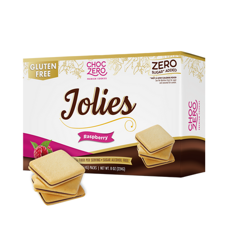 Biscuits Framboise Chocolat Noir Jolies ChocZero, 227 g