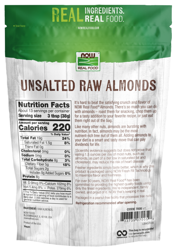 NOW Almonds 16 oz (454 g)