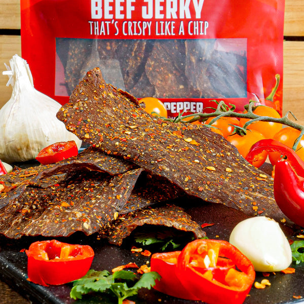 High Protein Beef Jerky Chips by Wicked Cutz