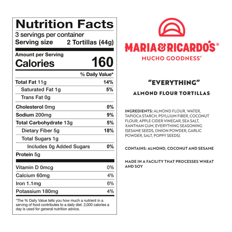 Maria and Ricardo's Almond Flour Keto Tortillas