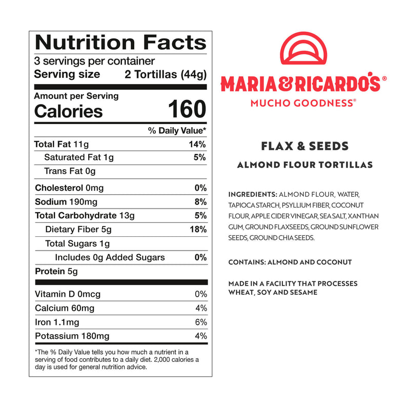 Maria and Ricardo's Almond Flour Keto Tortillas