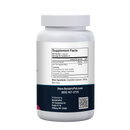 A white supplement bottle displays the label with supplement facts, including ingredients like chromium picolinate and a proprietary blend, along with contact information for BariatricPal.