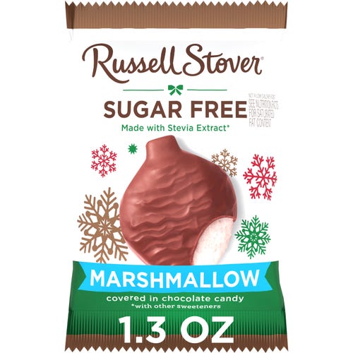 Russell Stover Sugar Free Chocolate Candy Christmas Ornament, 1.3 oz