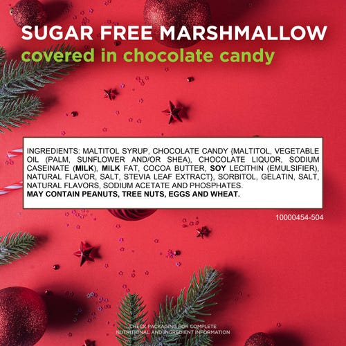 Russell Stover Sugar Free Chocolate Candy Christmas Ornament, 1.3 oz