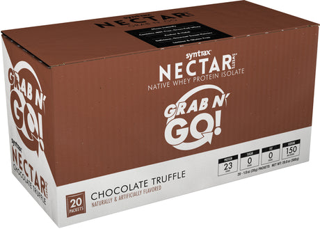 Syntrax Nectar Proteína en Polvo Caja Grab N' Go - Trufa de Chocolate