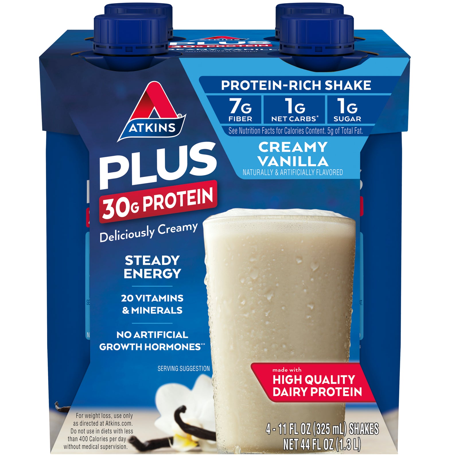 Atkins Nutritionals Plus Protein & Fiber ReadytoDrink Shakes