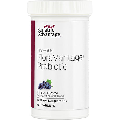 Bariatric Advantage Comprimés à Croquer Probiotiques FloraVantage 10 Milliards d'UFC - Raisin (90 Comprimés)