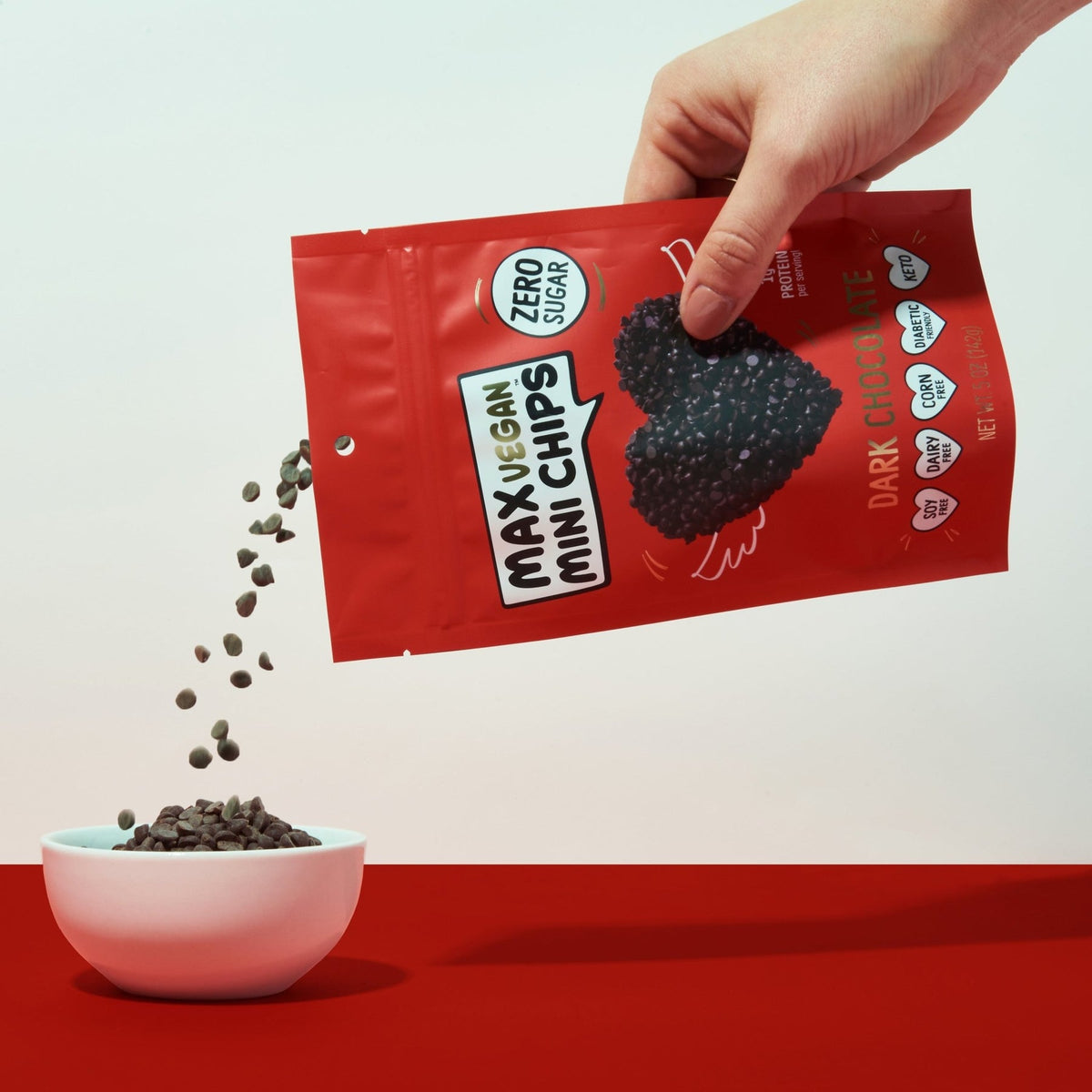 Know Brainer Foods Max Vegan Zero Sugar Mini Chips - Dark