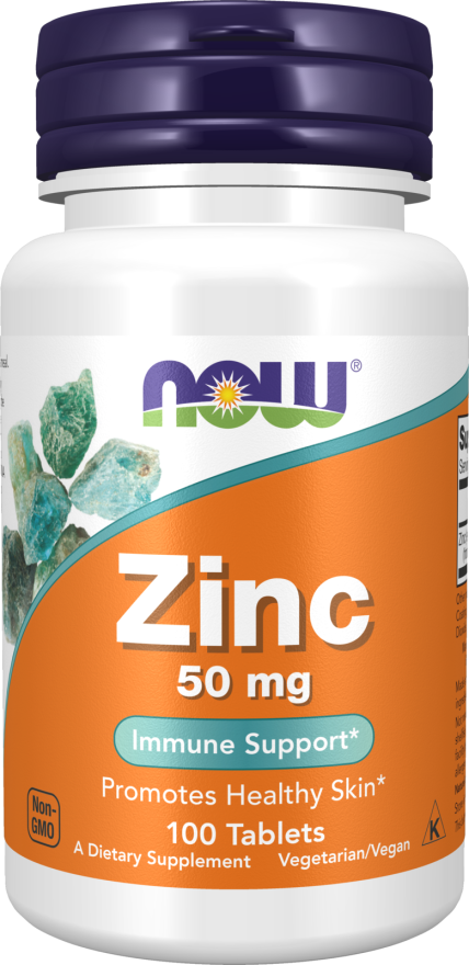 NOW Zinc 50mg 100 Comprimidos