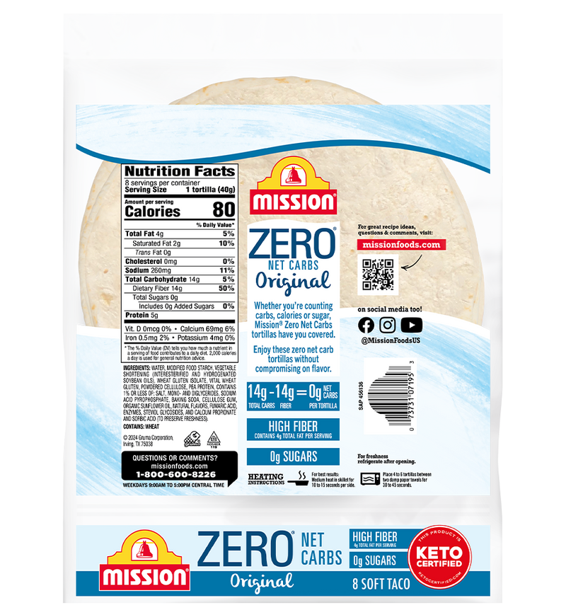 Mission Foods Zero Net Carb Tortillas