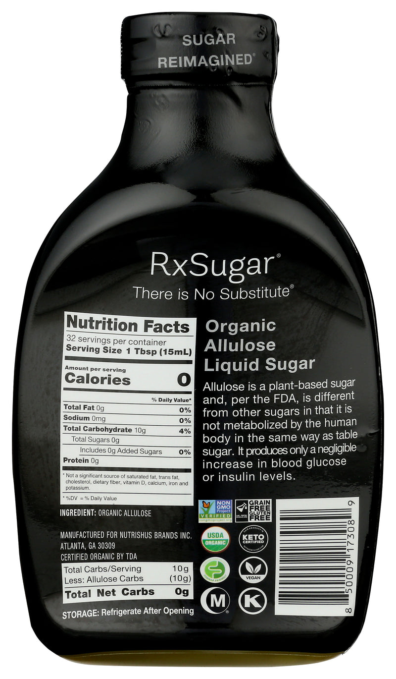 RxSugar Organic Liquid Sugar 16 oz 