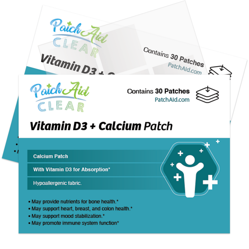 Vitamin D3 Plus Calcium Vitamin Patch by PatchAid 