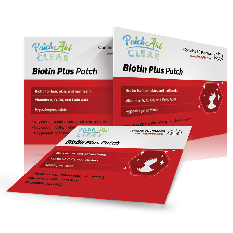 Biotin Plus Vitamin Patch for Hair, Skin, and Nails by PatchAid 