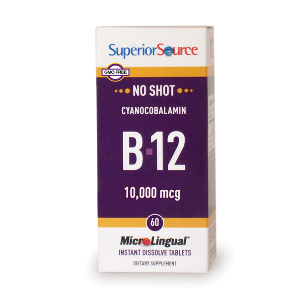 Superior Source No Shot B12 10000 MCG MicroLingual® Instant Dissolve Tablets 