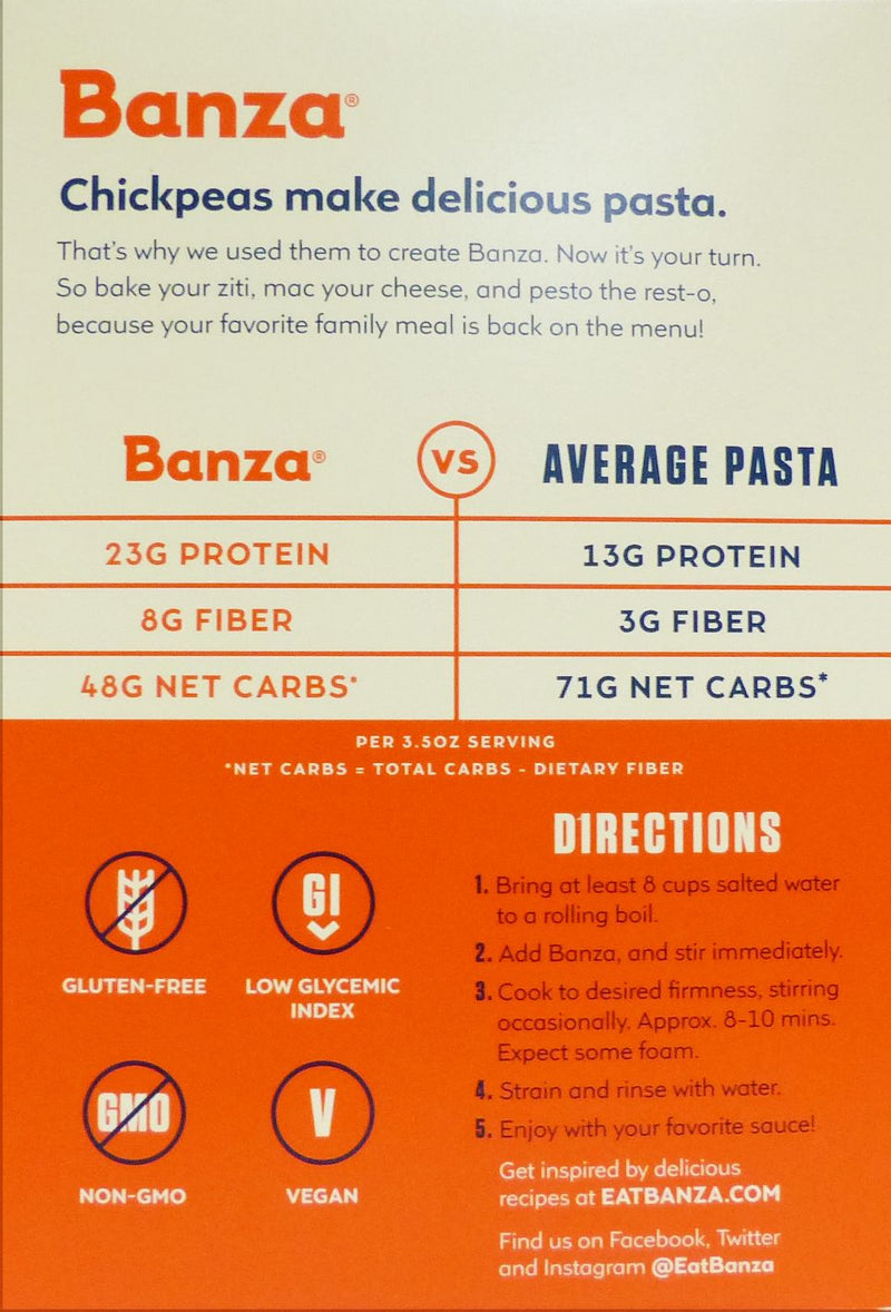 Banza Banza Chickpea Pasta