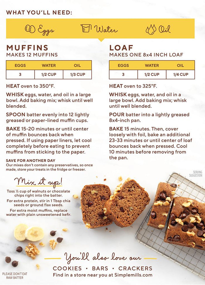 Simple Mills Banana Muffin & Bread Almond Flour Mix 9 oz by Simple Simple Mills Banana Muffin & Bread Almond Flour Mix 9 oz by Simple