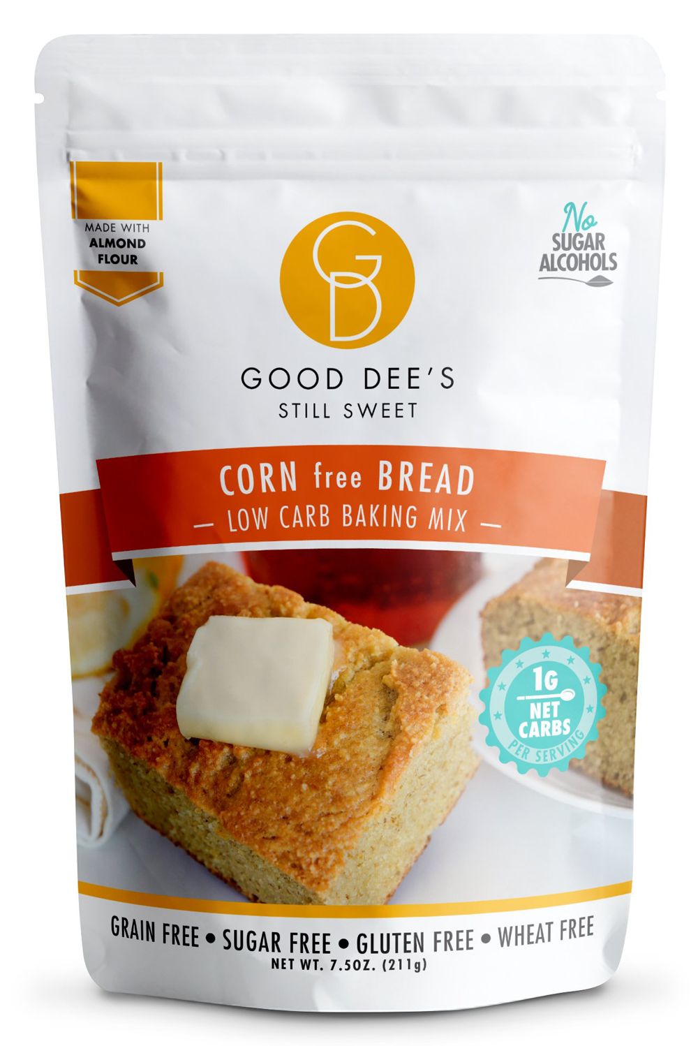 Good Dee's Low Carb Corn (free) Bread Mix 7.5 oz