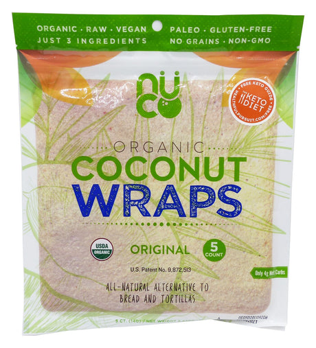 Nuco Envolturas de Coco - 5 wraps / Orgánico, Original