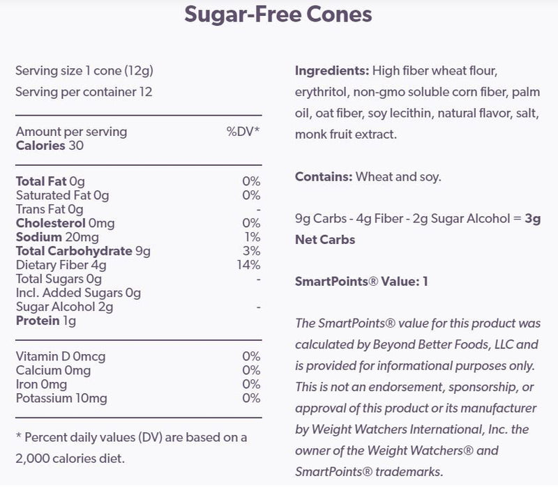 Enlightened Sugar Free Cones 4.7 oz 