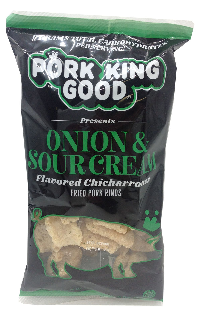 Pork King Good 1.75 oz Onion Sour Cream Pork Rinds