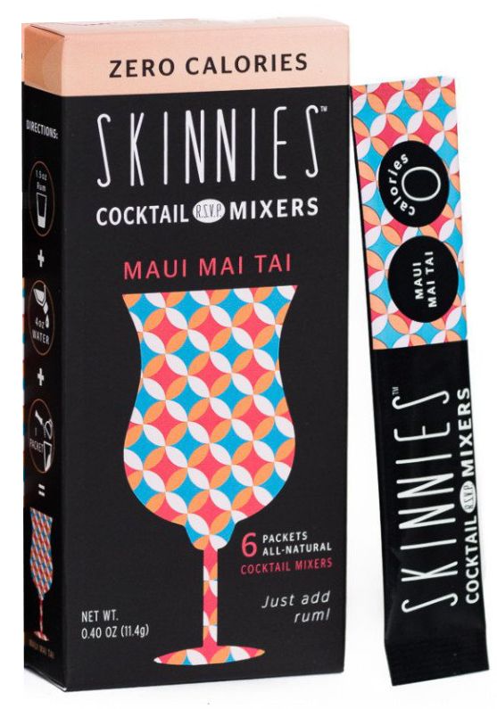 Skinnies Maui Mai Tai Cocktail Mixer 6 packets 