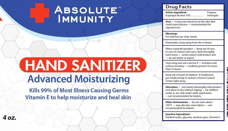 Absolute Immunity Hand Sanitizer 4 fl oz 