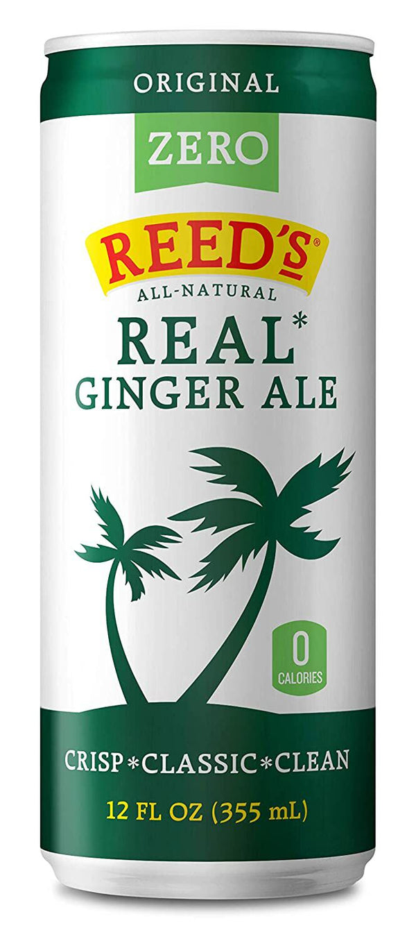 Reed's Zero Sugar Real Ginger Ale 4 sleek cans 