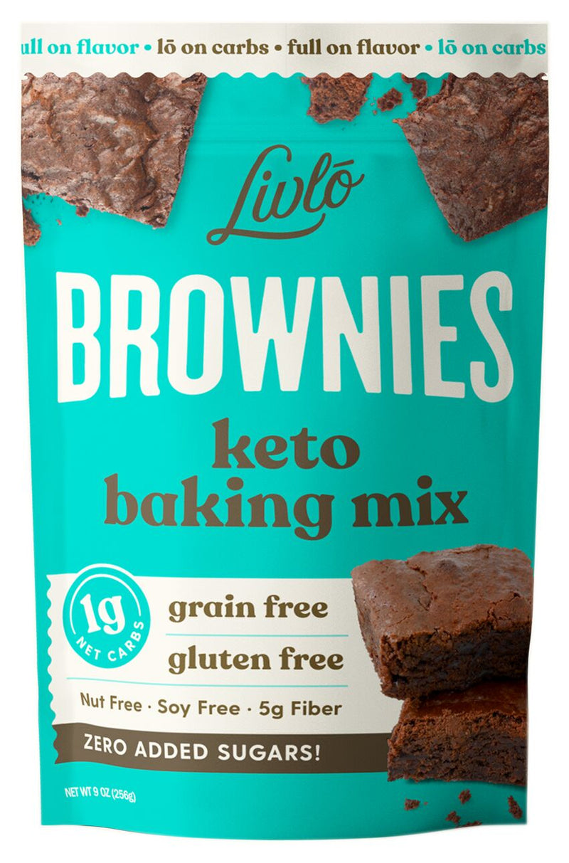 Livlo Keto Brownies Baking Mix 9 oz 