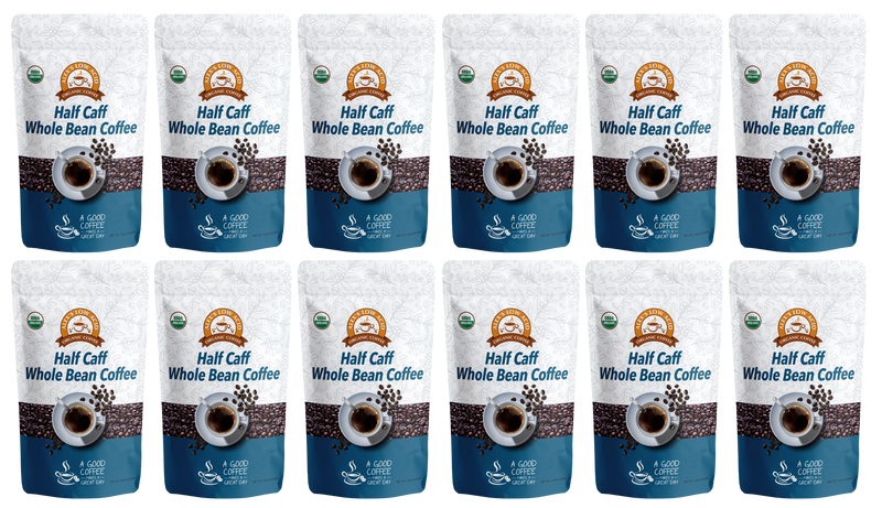 Alex's Low Acid Organic Coffee™ - Half Caff Whole Bean (12oz) 