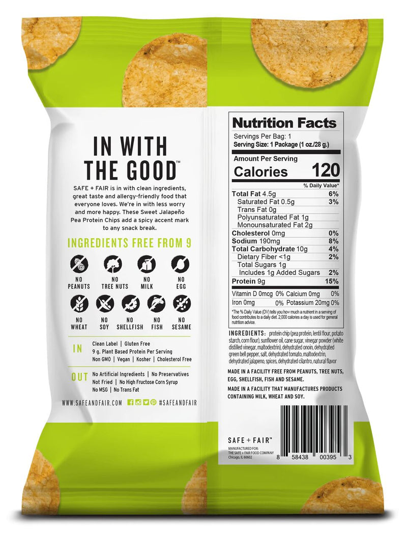 Safe + Fair Pea Protein Chips