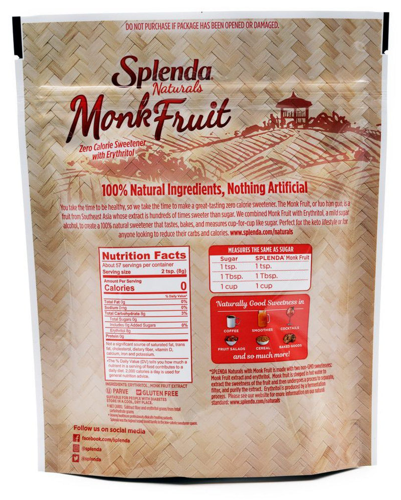Splenda Naturals Monk Fruit 1 lb (454g) 