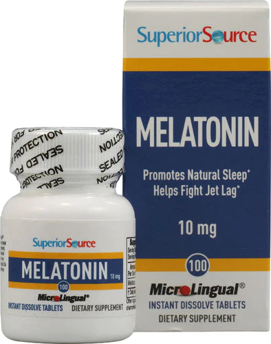 Superior Source Melatonin 10mg MicroLingual® Instant Dissolve Tablets 