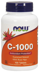 NOW C-1000 with Rose Hips, Sustained Release - 100 tablets