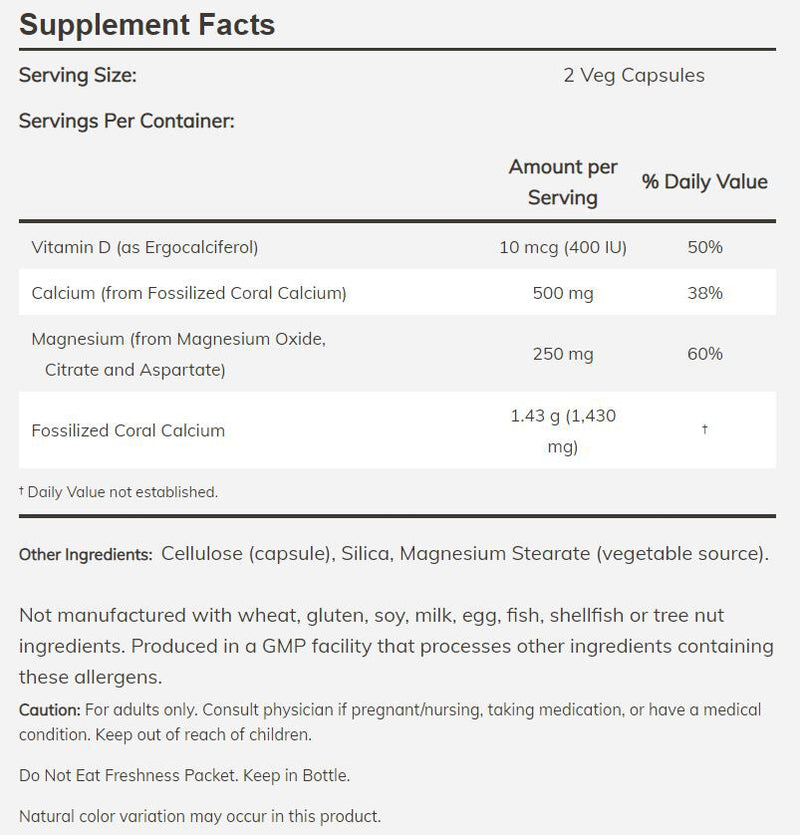 NOW Coral Calcium Plus w/ Magnesium & Vitamin D