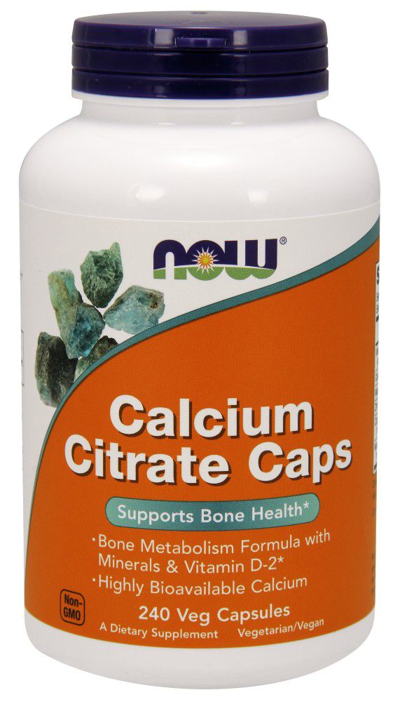 NOW Calcium Citrate Caps 240 veg capsules 