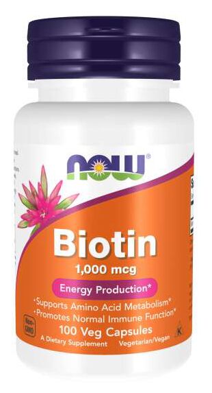NOW Biotine - 1000 µg, 100 gélules végétales