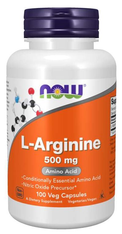 NOW L-Arginine - 500 mg, 100 gélules