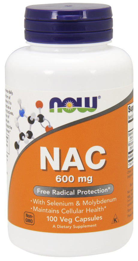 NOW NAC (N-Acétyl-Cystéine) - 600 mg / 100 gélules végétales