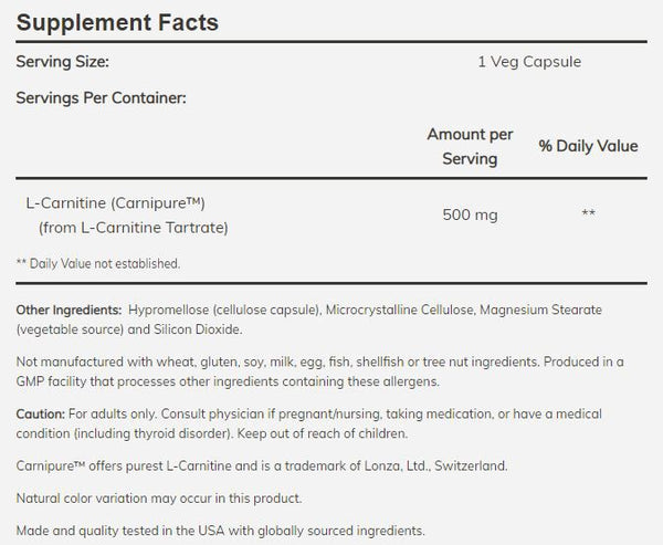 NOW L-Carnitine by NOW - Exclusive Offer at $8.69 on Netrition