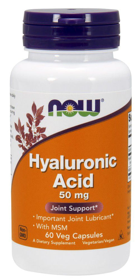 NOW Acide Hyaluronique - 50 mg, 60 gélules végétales