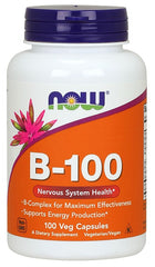 NOW Foods Vitamin B-100 Complex, 100 Vegetarian Capsules